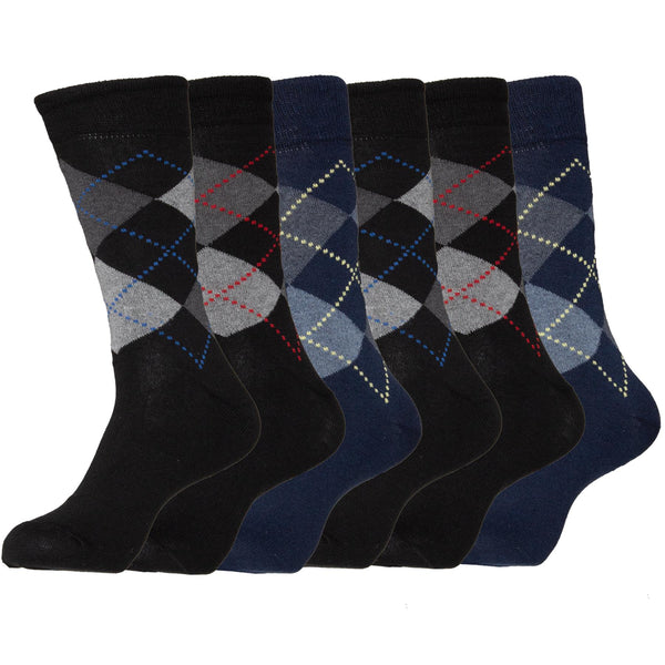Men’s Design Socks - Shade of Diamonds (Pack of 6)