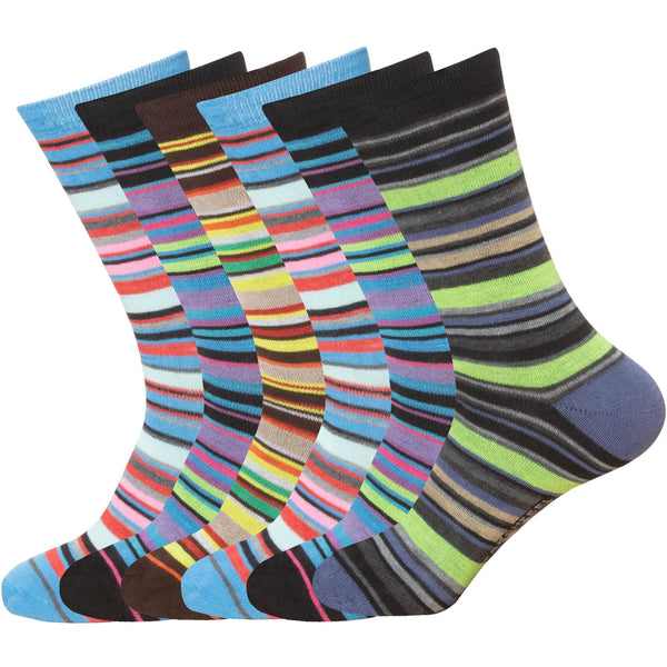 Men’s Design Socks - Stripes in colors (Pack of 6)