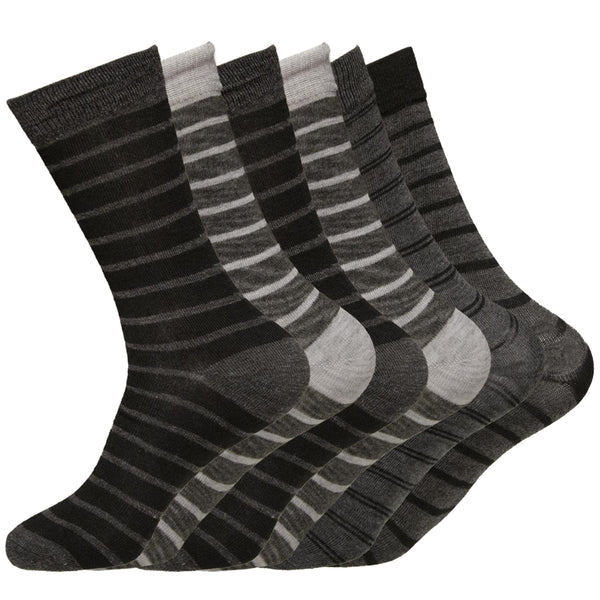 Men’s Design Socks - Stripes in shades (Pack of 6)