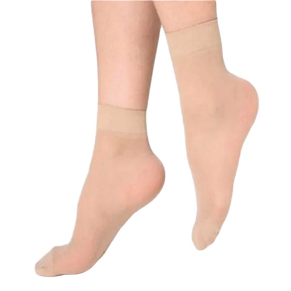 Ladies Pop Socks Ankle High Size (4-7) Natural