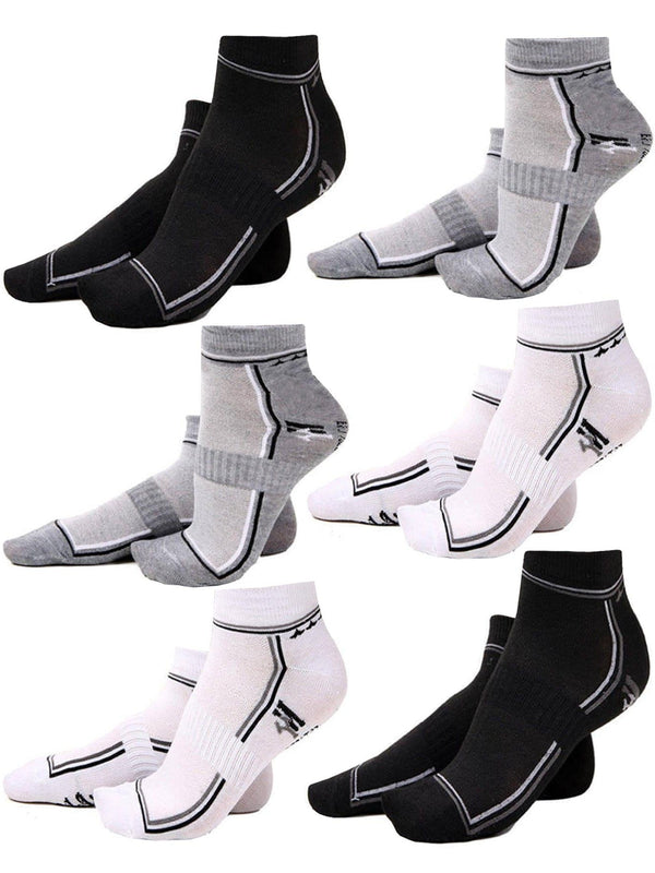 Mens Trainer Socks ny Ankle Liner Low Cut Cotton Rich Gym Sports Sock 6-11
