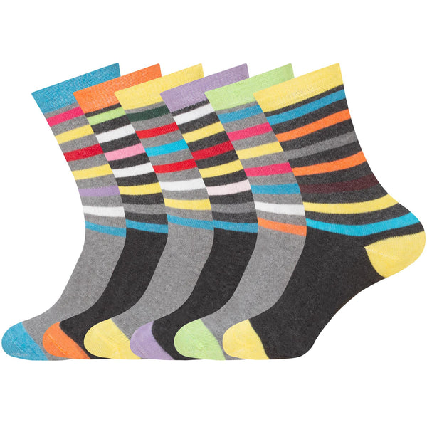 Ladies Design Plain Stripes Socks-size (4-7)